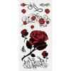 2Pcs Tattoo Stickers,Red Rose Fashion Butterfly Dragon Flower Body Art Temporary,3D Flower Temporary Tattoos,Fake Tattoo Sticker,Decal Clearable Temporary Tattoos