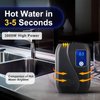 Electric Water Heater-110V Small Instant Hot Water Heater,Under Sink Plug in Tankless Water Heater on Demand with LCD Digital Display for Kitchen Sink Faucet (Black)