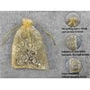 Yansanido Wedding Favors Small Gift Bags, 100 Pcs 4 Inch x 6 Inch (10x15cm) Gold Organza Bags for Party Favor Bags Small Business Candy Bags Mesh Bag (Gold, 4''x6'')