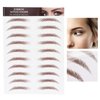 Eyebrow Transfers, Eyebrow Tattoo Sticker Eyebrow Transfer Sticker for Women,Eyebrows Tattoo Stickers Waterproof Long Lasting False Tattoos Peel Off Instant Eyebrow for Women Girls Makeup(BROWN-06)