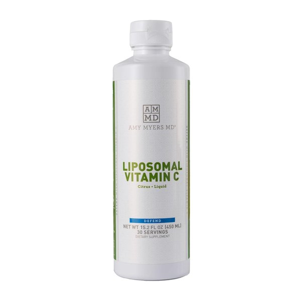 Liposomal Vitamin C Liquid 1000 mg Dr. Amy Myers, Month Supply - High Absorption VIT C, Ascorbic Acid - Antioxidant Supplement Supports Immune System & Boosts Collagen Production, Non-GMO - 16 Fl Oz