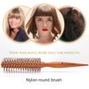 Small Round Brush Hair Curler,Mini Plastic Nylon Hair Brush, Light And Convenient,Volume,Styling,& Curly,Wavy,Thick,Thin Hair on Men & Women
