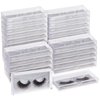 30-Pack Transparent Empty Eyelash Boxes for False Eyelashes, Lash Cases Empty Bulk Wholesale with Glitter Paper Card for Makeup Artists, Women (4.4 x 2 Inches, 0.55" Width)