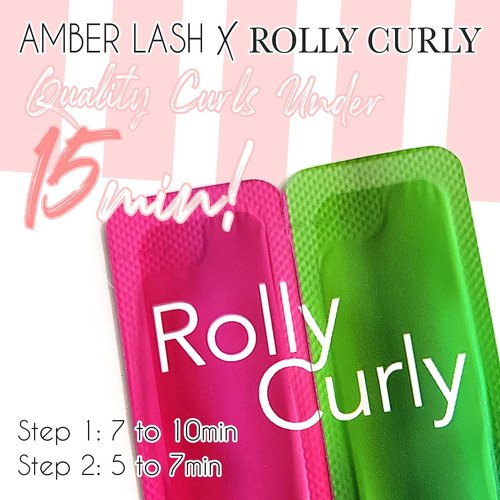 Amber Lash Eyelash Lifting and Eyebrow Lamination Solutions Step 1 and 2 by Rolly Curly, Professional Lash Perm and Brow Lift, 10 Individual Packets Each