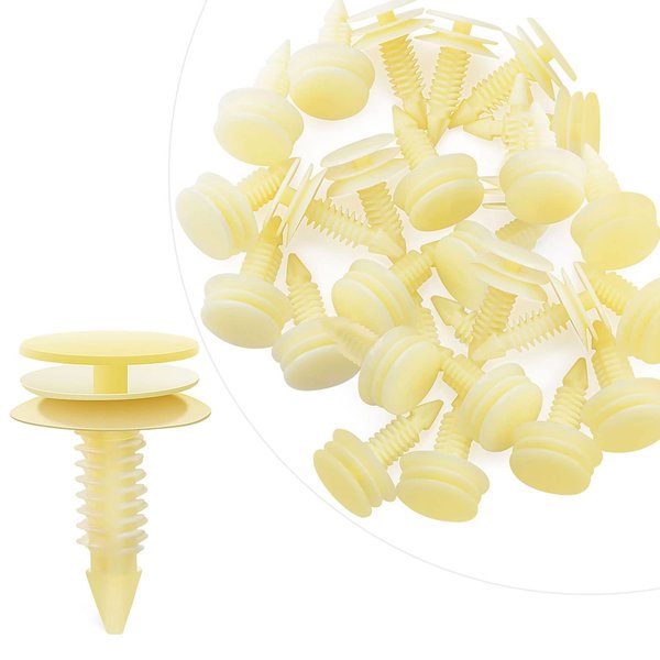 GOOACC 50Pcs Nylon Front Door Trim Panel Retainers Clips for GM 10153057 Chevy Buick GMC Jimmy Pontiac Grand Prix 8mm Hole