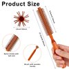 2 PCS Small Round Hair Brush,Mini Curl Brush Portable Circle Brush Roller Quiff Hair Combs Nylon Bristles Hair Styling Brush for Thin Hair, Short Hair, Bangs, Blow Drying, Lifting,Beard Brush for Men