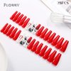 Florry Halloween Extra Long Press on Nails Coffin Fake Nails Black Matte Acrylic Nail for Women and Girls 30Pcs (Vampire)