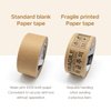 ECOAND Brown Kraft Paper Tape, 2” x 43 Yards, Writable Non-Coated Surface for Masking, Sealing, and Packaging Use, Eco-Friendly and Recyclable, Easy-to-Tear (Non-Printed)