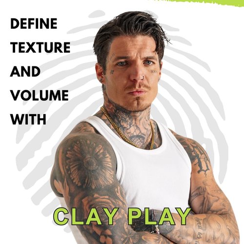 CrazyBull Hair Clay Play Medium Hold Clay - Styling Clay with Volcanic Ash Bentonite - Long-Lasting and Vegan Friendly Hair Clay for Men - 3.38 oz