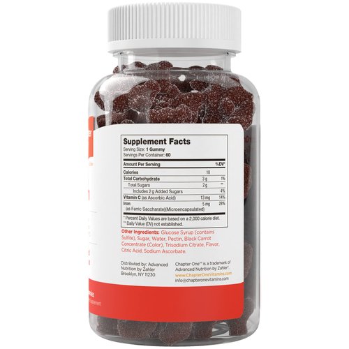 Zahler Iron Gummies with Vitamin C - Iron Supplement for Women, Men & Kids - Blood Builder Iron Vitamin C Gummy - Best Chewable Easy to Digest Kosher Iron Supplement for Kids & Adults - 60 Count