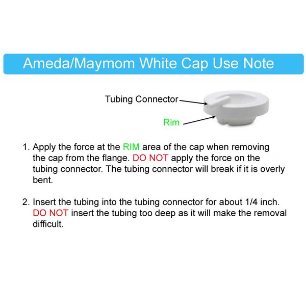 Maymom Tubing Parts Compatible with Ameda Purely Yours Pumps; (2 Tubes with caps/connector); Replacement Parts to Ameda Mya Joy Tubing, Cap