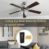 KALIONE Ceiling Fan Blade Balancing Kit Including Fan Balancing Clips and 12pcs Metal Self-Adhesive 3G Weight Practical Fan Balance Kit for Ceiling Fan Weight Balancing 4pcs