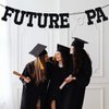 Future PA Banner - Congrats Physician Assistant Bunting Sign, Medical School/Nursing School Graduation Party Decorations Supplies, Black Glitter
