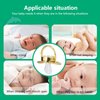 Golden Letter Baby Pacifier, Personalized Bling Pacifier with Pacifier Clips and Anti-Dust Cover for Baby Shower Newborn Birthday Photography(Letter D)