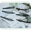 Naturahand 18 PCS Geometric Metal Hair Clips, 2.7 Inch Minimalist Hair Pins for Women and Girls, Wave Hair Barrettes for Hair Decorative Wedding Dainty Styling Accessories (Black, 6 Style)