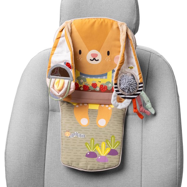 Taf Toys Play & Kick Infant Car Seat Toy for Babies, Newborn Rear-Facing Activity Center with Music, Light, Mirror & Rattling Toys, Promotes Motor Skills Development, 0-18 Months Travel Baby Toy