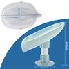 LBshmao-D 2 Pack Soap Holder Leaf-Shape Self Draining Soap Dish Holder, Not Punched Easy Clean Bar Soap Holder, with Suction Cup Soap Dish Suitable for Shower, Bathroom, Kitchen Sink (Grey + Green)