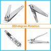 uxcell Sharp Nail Clippers, Stainless Steel Slanted Edge Toenail Cutter Trim Fingernail Clipper for Women, Professional Toenail Clippers Manicure Tool for Men Thick Nails