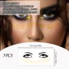 AOZUO 5Sheets Glitter Freckles Face Tattoo, Face Metallic Temporary Tattoo Stickers Eye Gold Freckles Glitter Tattoo Waterproof Makeup Accessories for Women Girls Halloween Rave Dancer Costume Parties