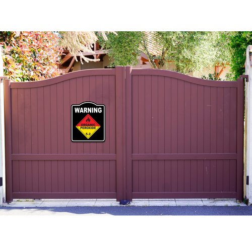 Warning Organic Peroxide 5.2 gas osha danger black Aluminum Composite Sign, 15"x18"