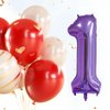 40 inch Big Size Number 7 Foil Helium Balloons Birthday Party Celebration Decoration, Digital Decorations Supplies, Wedding Anniversary Inch Decoration Kids(Purple,Number 7)