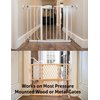 Wall Nanny Mini - Smallest Baby Gate Wall Protector (Made in USA) Protect Walls & Doorways from Pet Gates & Dog Gate Spindles - Child Pressure Mounted Baby Gate for Stairs Wall Cup (White) 4 Pack