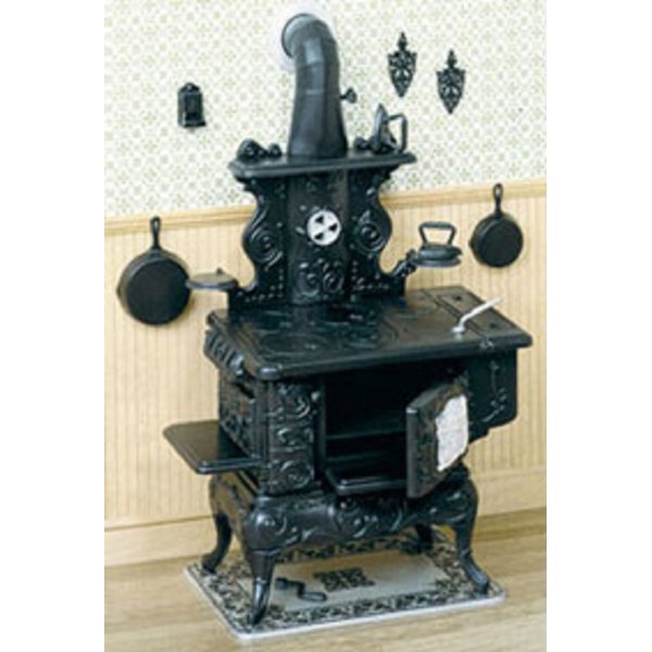 Dollhouse Miniature 1:12 Scale Cook Stove and Accessories Kit