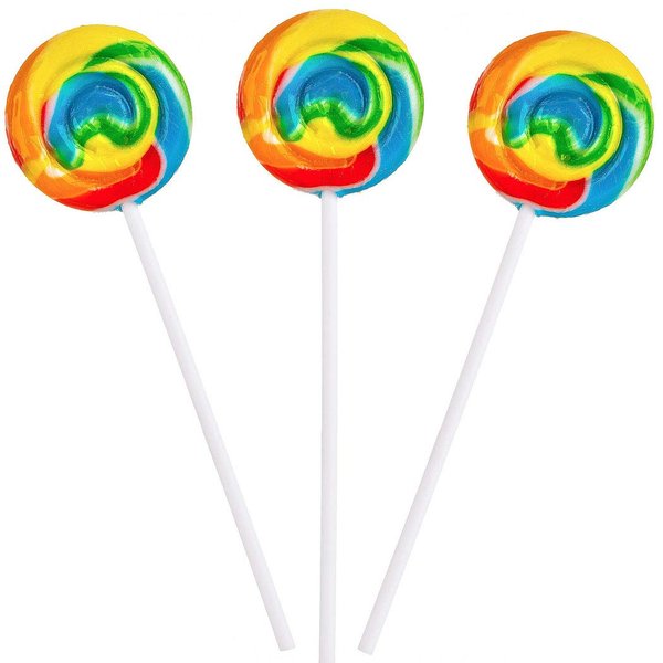 Rainbow Swirl Pops - 12 Suckers