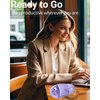 Wireless Mouse Bluetooth Aqua Water Mice,Aesthetic Cute Clear Purple Silent RGB Light USB Retro Mice for PC Laptop Computer MacBook Kids Girl Women Men Gift with Liquid Water Section & Floater Animal