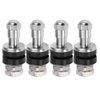 High Pressure 502 Flush Mount Bolt in Metal/Chrome Tire Valve Stems Will fit in a Normal Valve Stem Hole of .453". (Pack of 4)