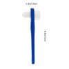 SUPVOX 2PCS false teeth brushes two-side t-shape denture toothbrush (white+blue)