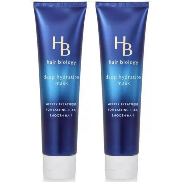 Hair Biology Deep Hydration Mask with Biotin, Paraben and Dye Free, 5.0 FL Oz - Pack of 2