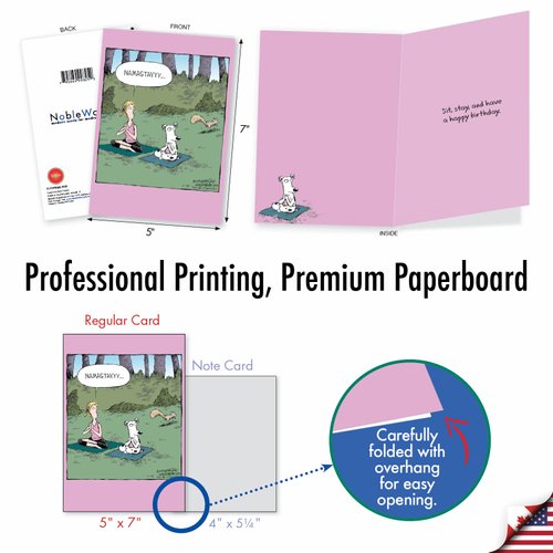 NobleWorks - 36 Assorted Box Set Funny Birthday Cards, Adult Humor with Envelopes (36 Designs, 1 Each) Humor B-day Greeting Card Bulk Variety Pack for Men and Women - Cake Time AC9375BDG-B1x36