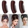 Generic 3PCS Invisible Fluffy Hair Pad, Portrayi Invisible Fluffy Hair Pad, Hair Bun Invisible False Hair Clip, Fluffy Hair Pad Styling Insert Tool, brown