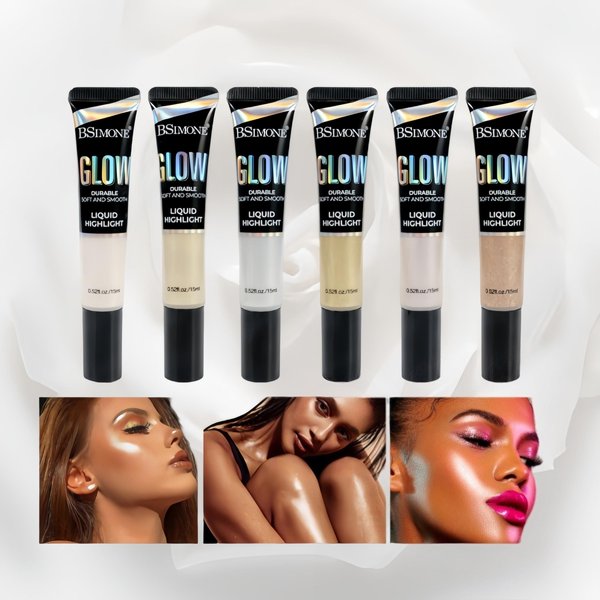 Liquid Highlighter Makeup, Natural Glow Face Body Highlighter Stick, Silky Smooth Light Liquid Luminizer, Long Lasting Highlight Face Illuminator Make up