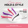 Fagaci Firm Grip Hair Clips with Silicone Band - Duckbill Sectioning and Styling Clips, Durable Alligator Clips for Women's Hair, Long Duck Billed Salon Clips