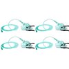 4 Packs Pediatric Elongated Standard Oxygen Mask with 6.6' Tubing and Adjustable Elastic Strap - Size M