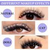 Eyelash Extensions C/D Curl Easy Fan Lash Extensions 0.07mm Optinal 11-17mm Length Mega Volume Eyelash Extension 3D~10D Self Fanning Lashes (0.07-CC, 8-14mm)