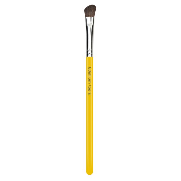 Bdellium Tools Professional Makeup Brush - Studio Series 766 Angled Shadow - With Soft Natural Fibers, For Applying Eyeshadow (Yellow, 1pc)