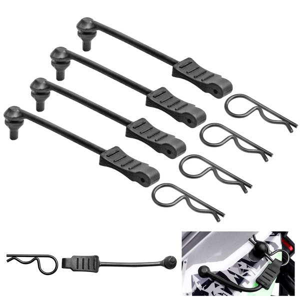 20pcs HobbyPark Universal RC Car Body Clips and Pull Tabs Retainer for 1/10 Traxxas Arrma Axial Losi & All 1/8 Redcat HPI HSP Truck Crawler Buggy Shell R Pins Black