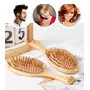 XVUNOR Natural Bamboo Comb Paddle Combing Hairbrush, Wide Tooth and Tail Comb, No Bristles, Gifts for Women Men and Children Thick/Thin/Curly/Dry Hair