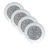 GIMORRTO Glass Mirrored Coaster 4 PC, Crushed Diamond Round 4" Cup Mat Decor on Tabletop for Bar Tools Dining Table