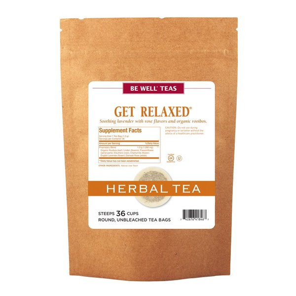 The Republic of Tea Be Well Red Rooibos Tea - Get Relaxed - No. 14 Herbal Tea For Relieving Stress, 36 Tea Bag Refill