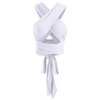 ZAFUL Women's Ribbed Halter Crop Top Criss Cross Ruched Lace-up Cami Bandana Top Cropped Tank Top White