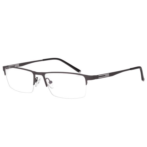 Jcerki Gray Half Frame Business Bifocals Reading Glasses 1.50 Men Women Fashion Light Bifocals Reading Eyeglasses
