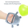 Vbglmya Silicone Baby Teether 6-12 Months,Infant Teether Easy to Hold Teething Rings for Babies 0-6 Months Teething Relief Toys for Baby,Groundhog Gloves Teether Dusty Blue