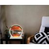 Szoranct Moving Sand Art Lamp Round Glass Flowing Sand Frame, Sand Art Liquid Motion and 3D Deep Sea Moving Sandscapes, for Office Desk Decor in Calming Corner (7", Yellow with Light)