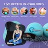 YOGA TUNE UP® Therapy Balls in Tote by Tune Up Fitness - Massage Balls for Trigger Point, Pressure Point & Myofascial Release - Use as Single or Peanut Ball for Pain Relief & Relaxation (Aqua Blue)