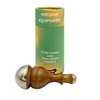 HEALTHANDWEALTH kansa Wand face Detox Bronze/Kansa Wand Body and Foot Massager with Wooden Handle for Detoxification and Deep Relaxation (Both Side Kansa Cap Medium & Mini)