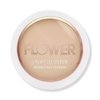 Flower Beauty Light Illusion Perfecting Powder - Pressed Powder Face Makeup, Buildable Medium Coverage with Blurring Pigments, Includes Mirror & Sponge (Soft Sand)